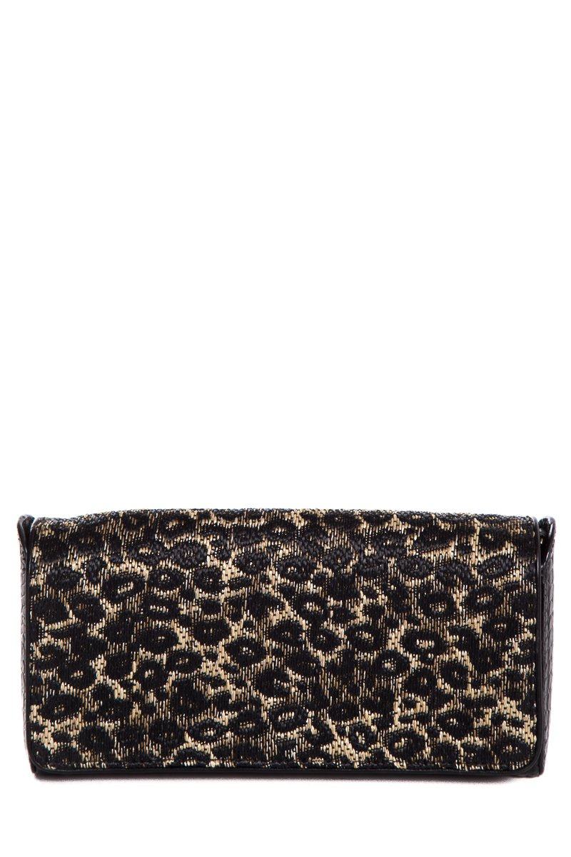 Dries Van Noten Black Croc Embossed Clutch