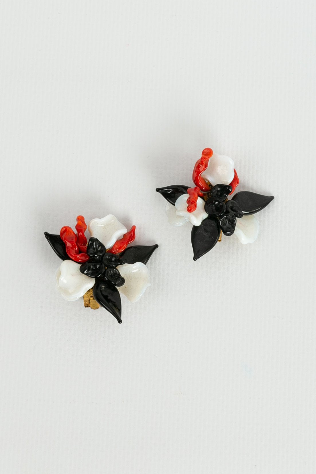 Boucles d'oreilles clips en pÃƒÆ’Ã‚Â¢te de verre Rousselet