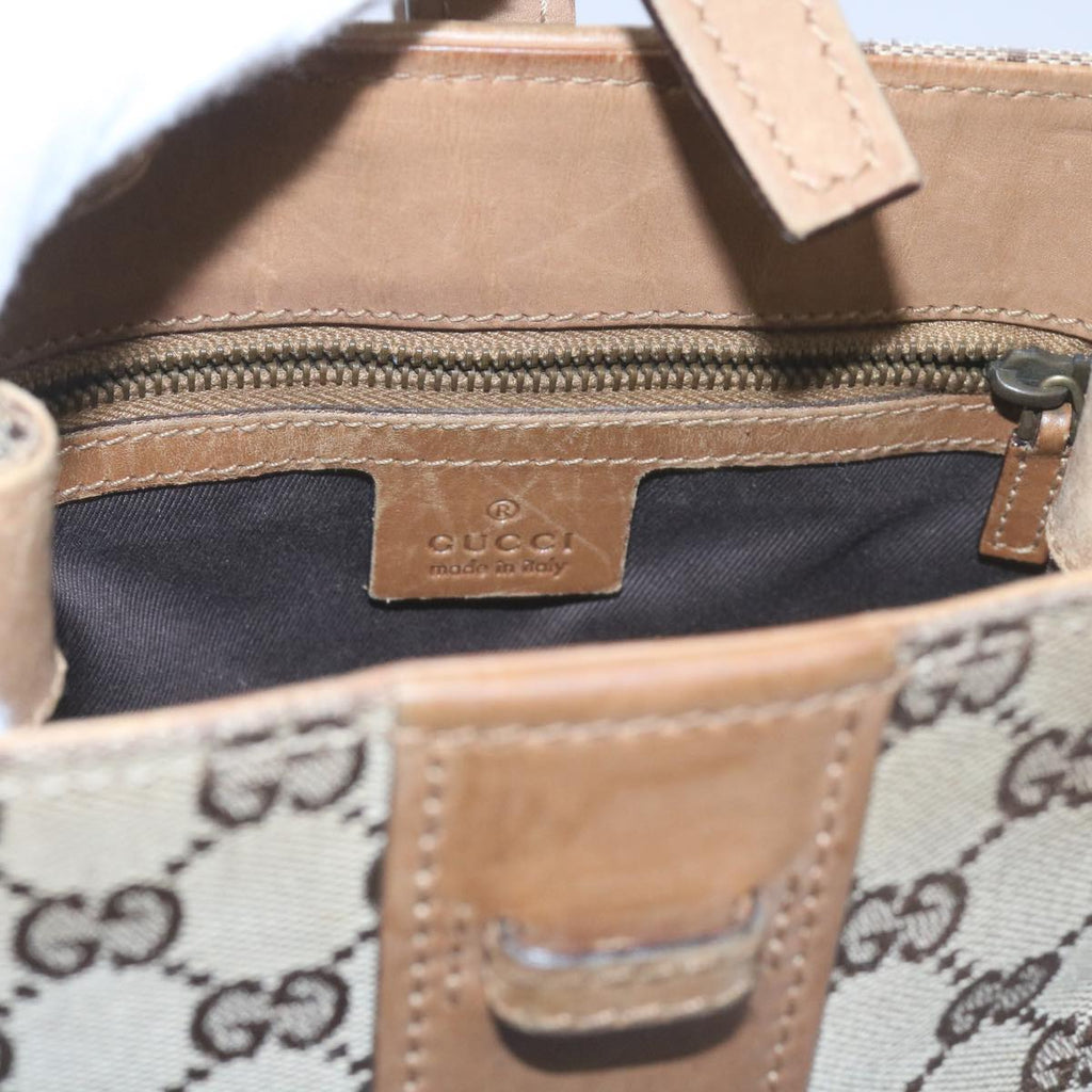 GUCCI GG Canvas Shoulder Bag Beige 110292 61802