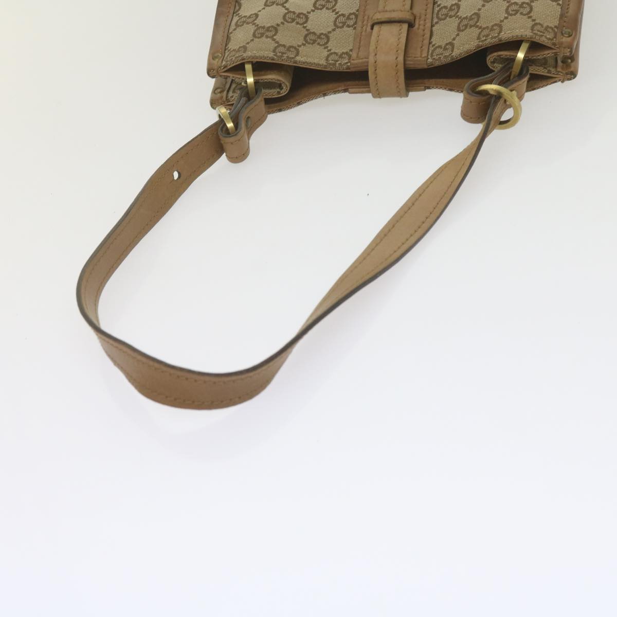 GUCCI GG Canvas Shoulder Bag Beige 110292 61802