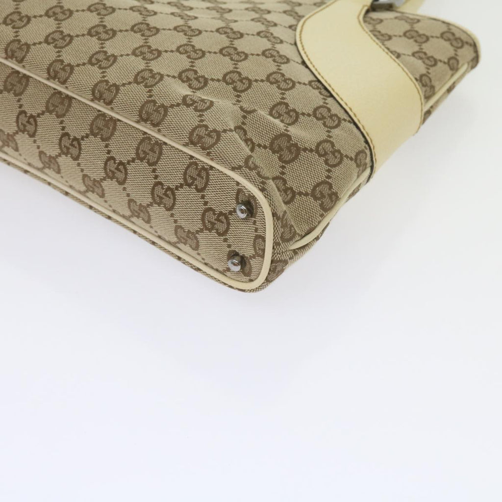 GUCCI GG Canvas Tote Bag Beige 113015 61839