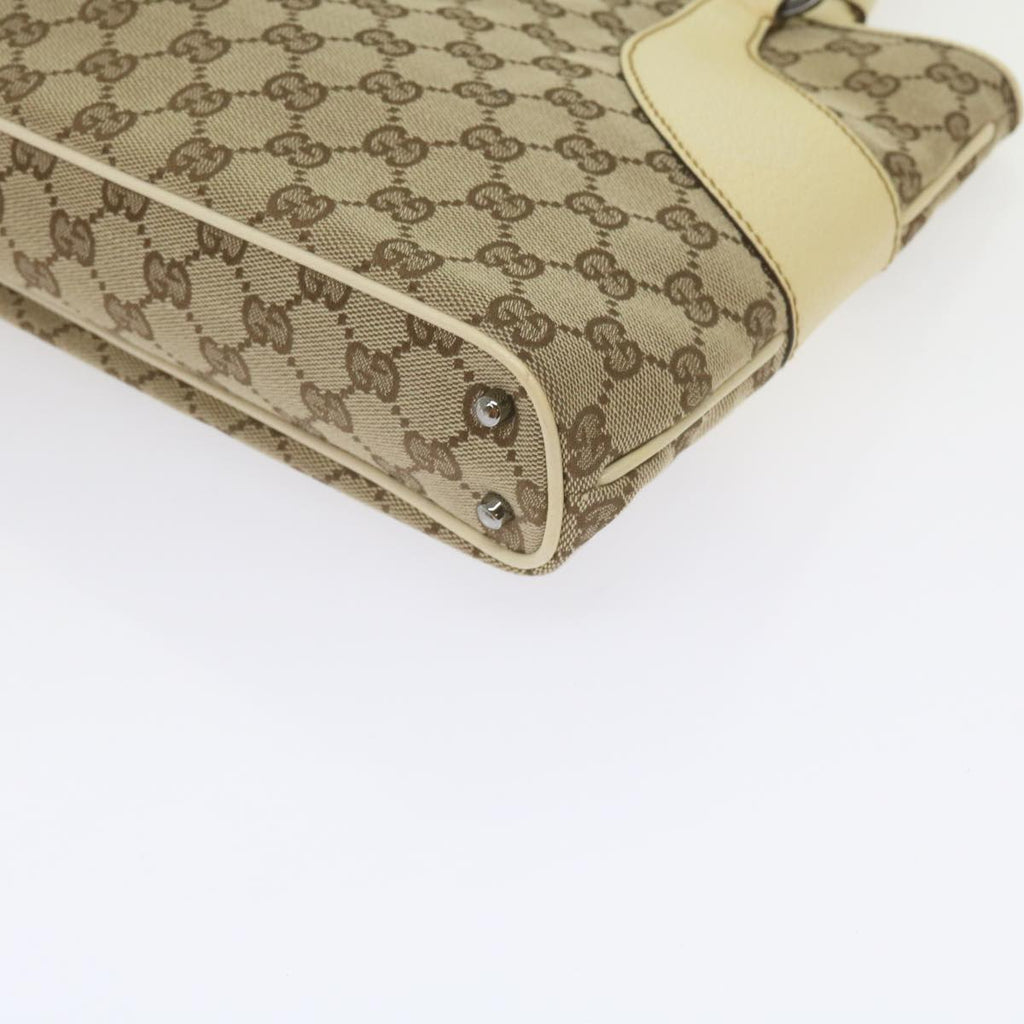 GUCCI GG Canvas Tote Bag Beige 113015 61839