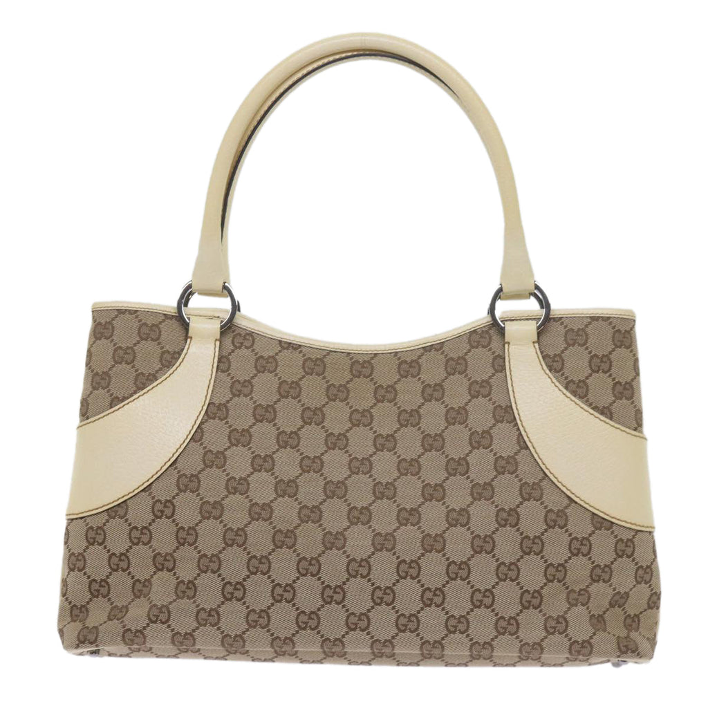GUCCI GG Canvas Tote Bag Beige 113015 61839
