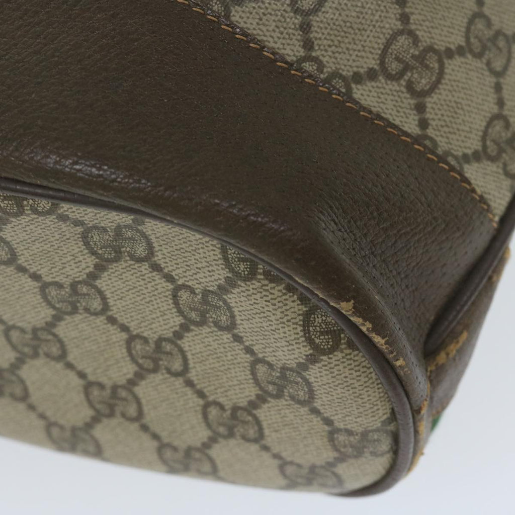 GUCCI GG Supreme Web Sherry Line Shoulder Bag Beige Red 164 02 085 61841