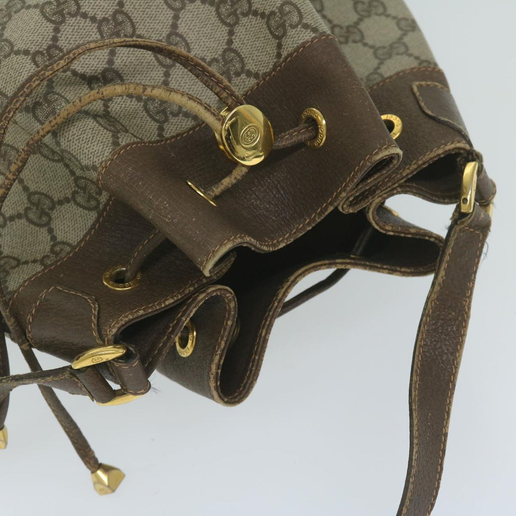 GUCCI GG Supreme Web Sherry Line Shoulder Bag Beige Red 164 02 085 61841
