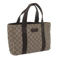 GUCCI GG Supreme Hand Bag PVC Leather Beige 141976 61845