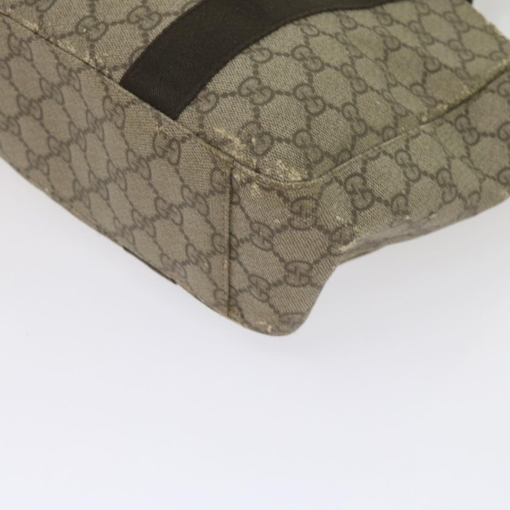 GUCCI GG Supreme Hand Bag PVC Leather Beige 141976 61845