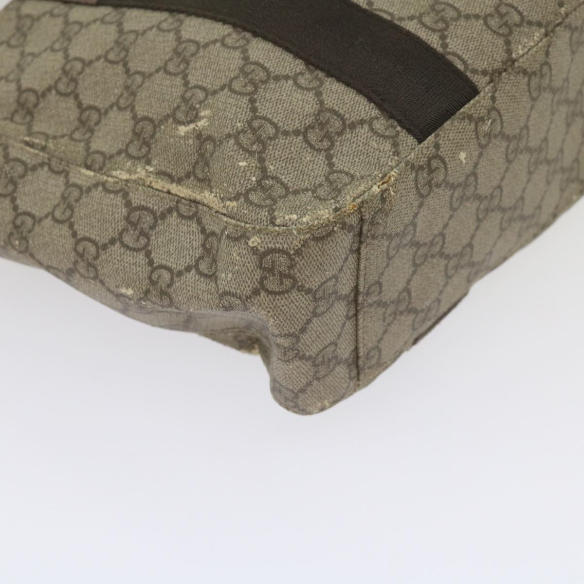GUCCI GG Supreme Hand Bag PVC Leather Beige 141976 61845