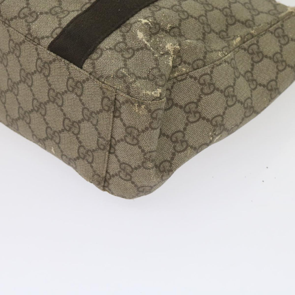 GUCCI GG Supreme Hand Bag PVC Leather Beige 141976 61845