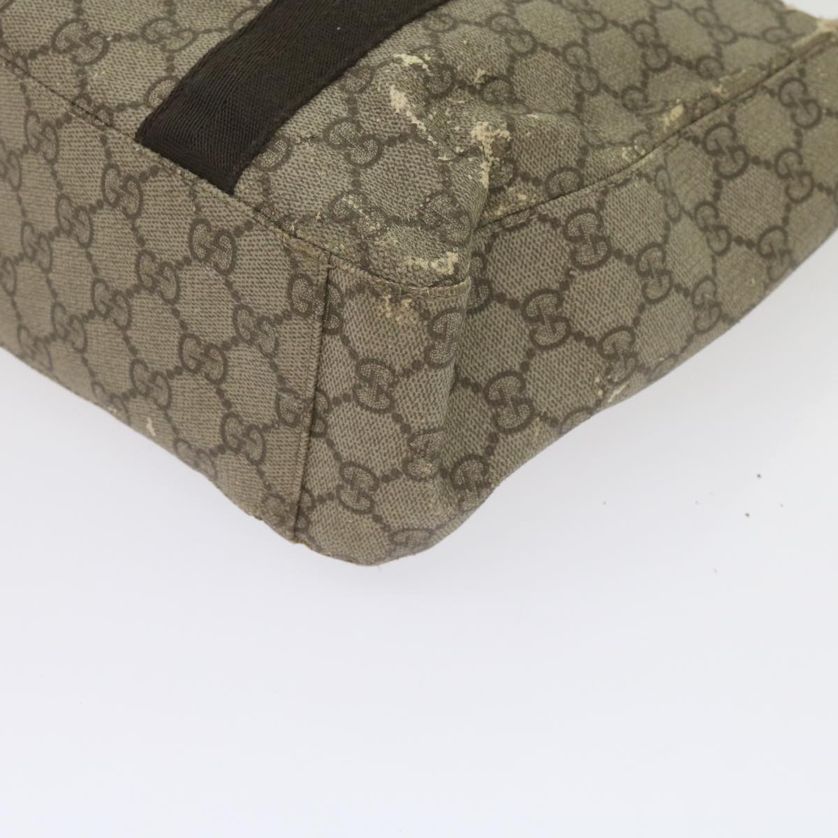 GUCCI GG Supreme Hand Bag PVC Leather Beige 141976 61845