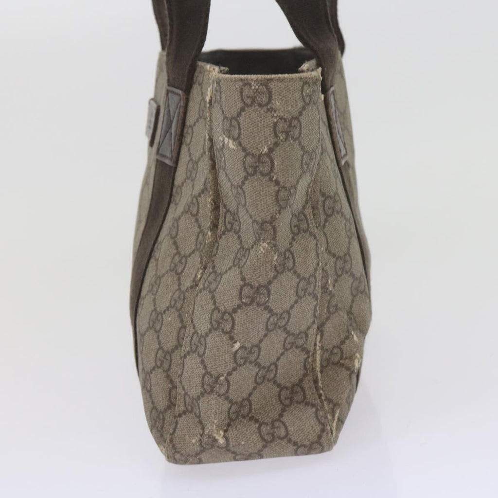 GUCCI GG Supreme Hand Bag PVC Leather Beige 141976 61845