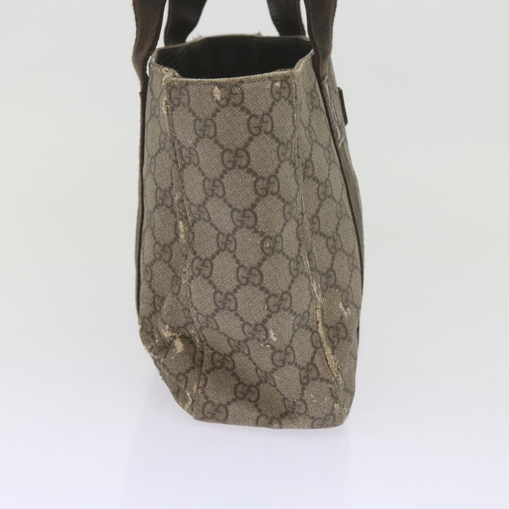 GUCCI GG Supreme Hand Bag PVC Leather Beige 141976 61845