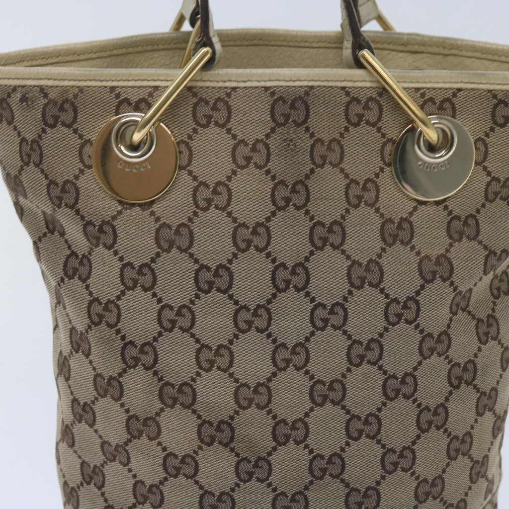 GUCCI GG Canvas Tote Bag Beige 120840 61846