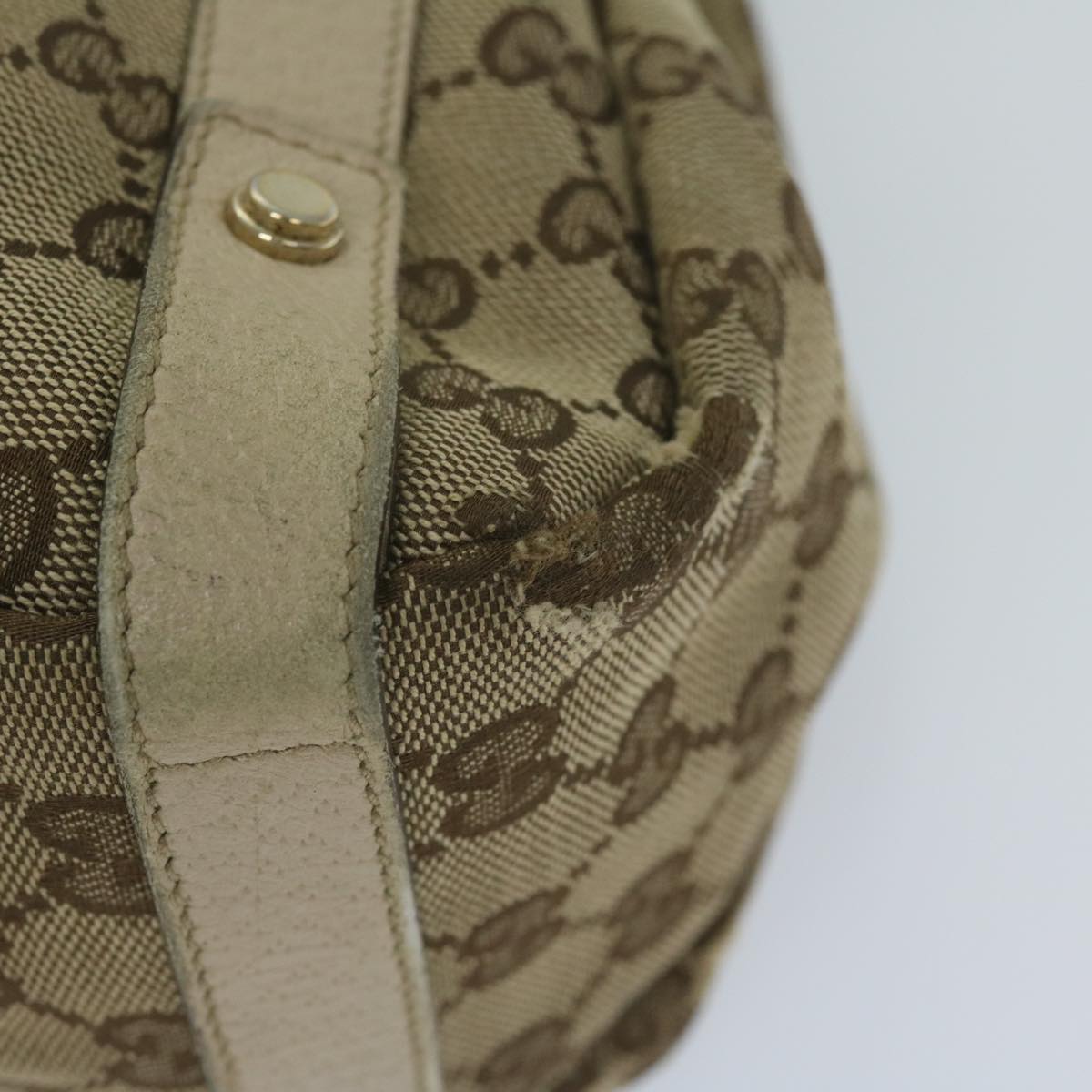 GUCCI GG Canvas Tote Bag Beige 130736 61847