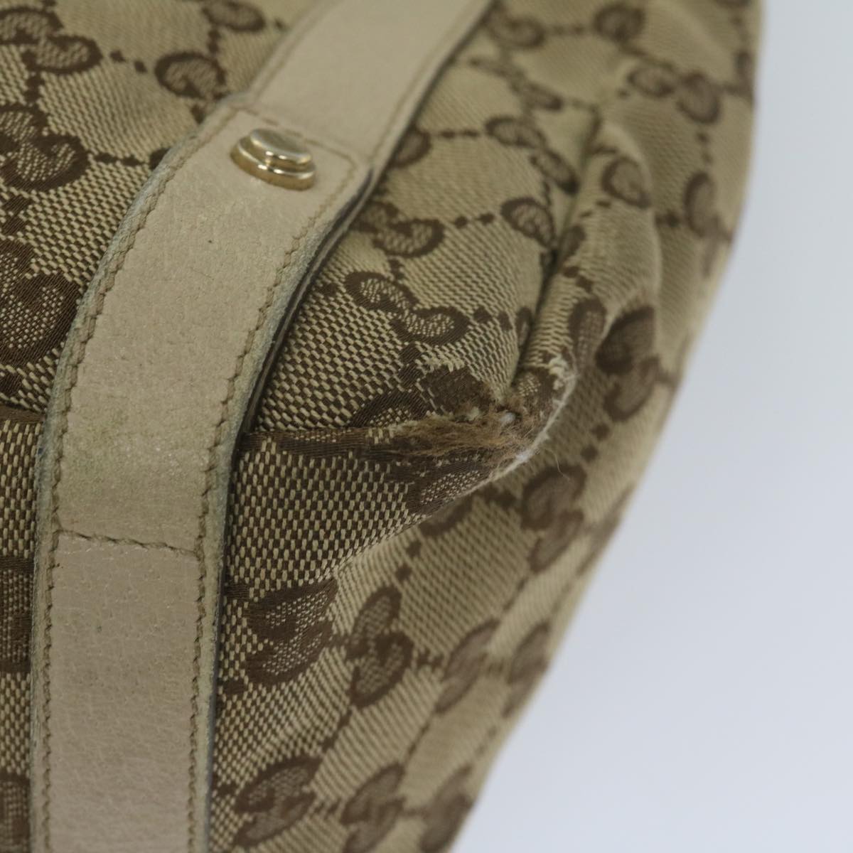 GUCCI GG Canvas Tote Bag Beige 130736 61847
