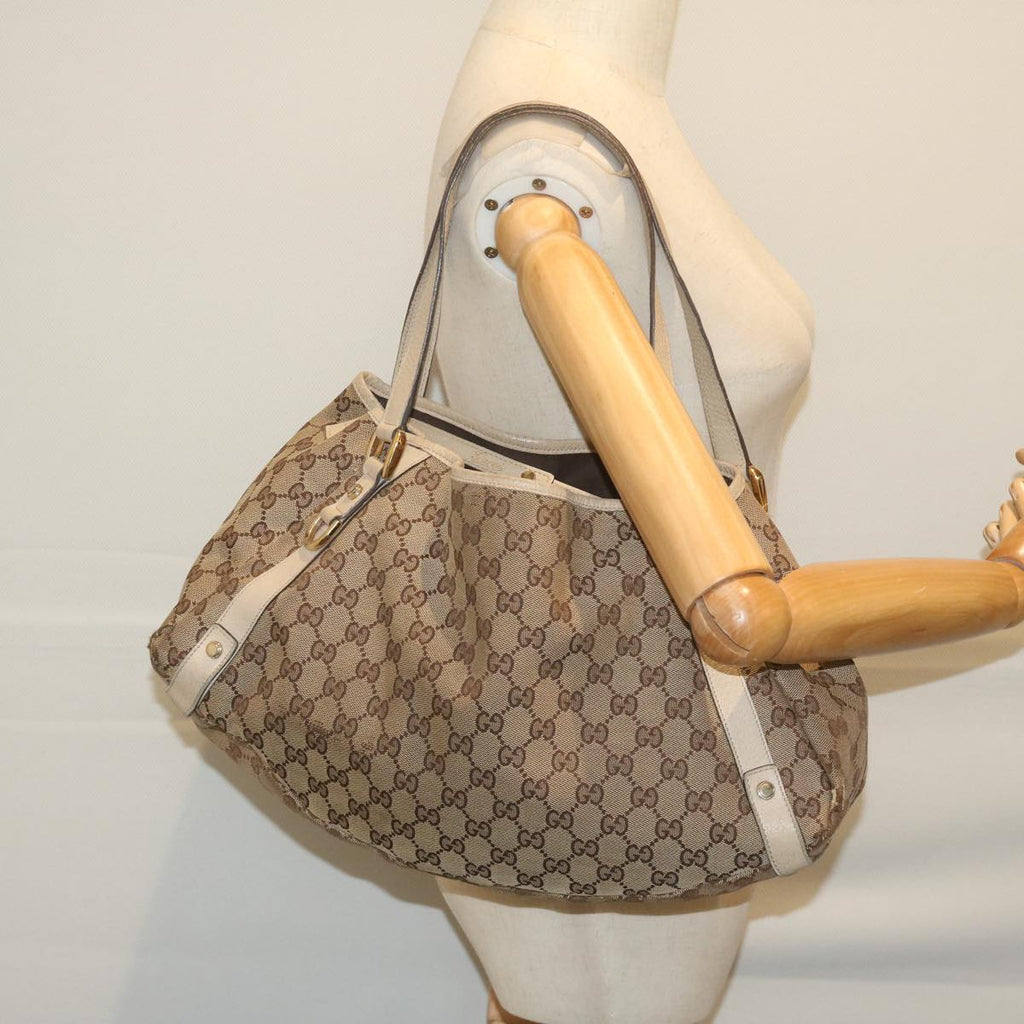 GUCCI GG Canvas Tote Bag Beige 130736 61847