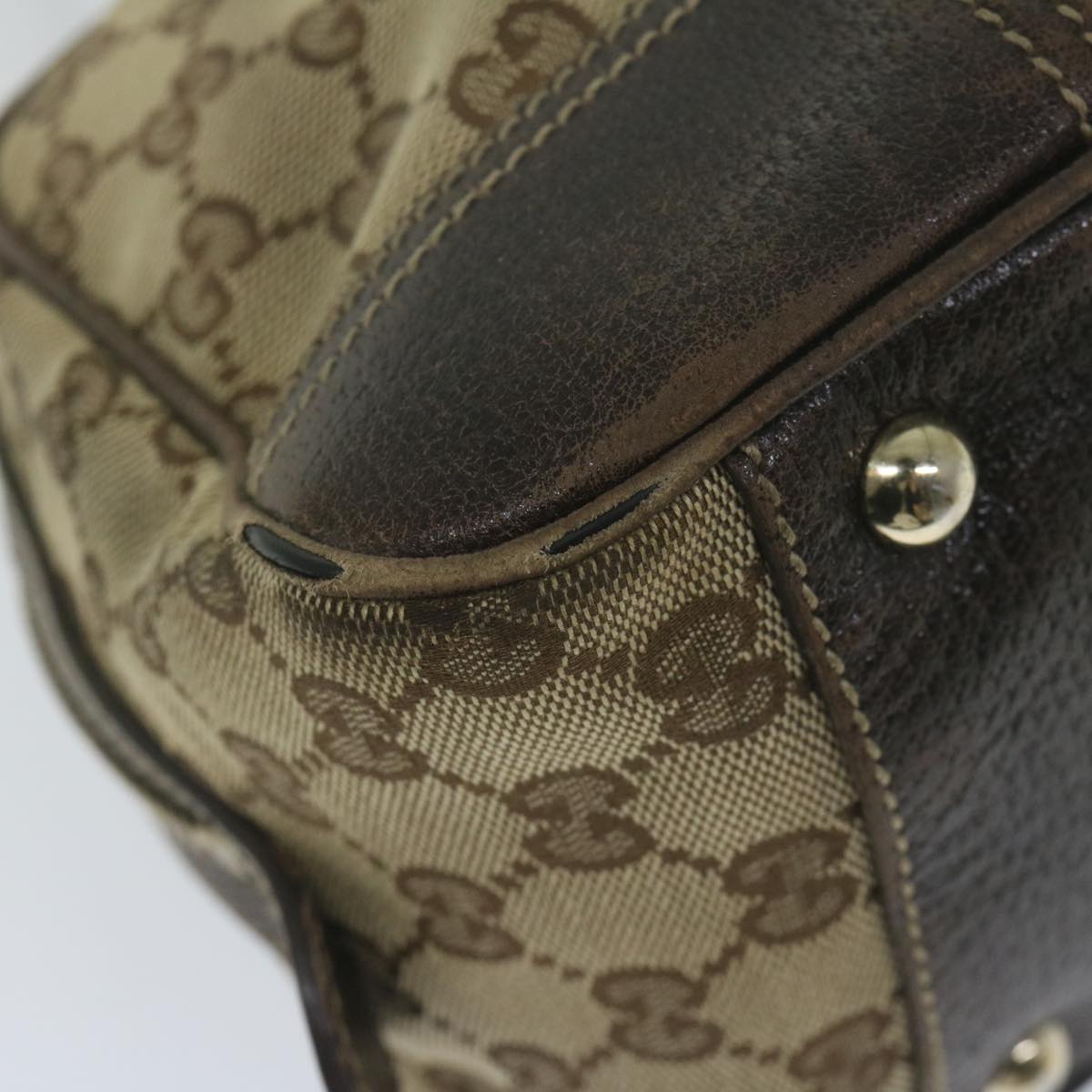 GUCCI GG Canvas Web Sherry Line Tote Bag Beige Red Green 161720 61848