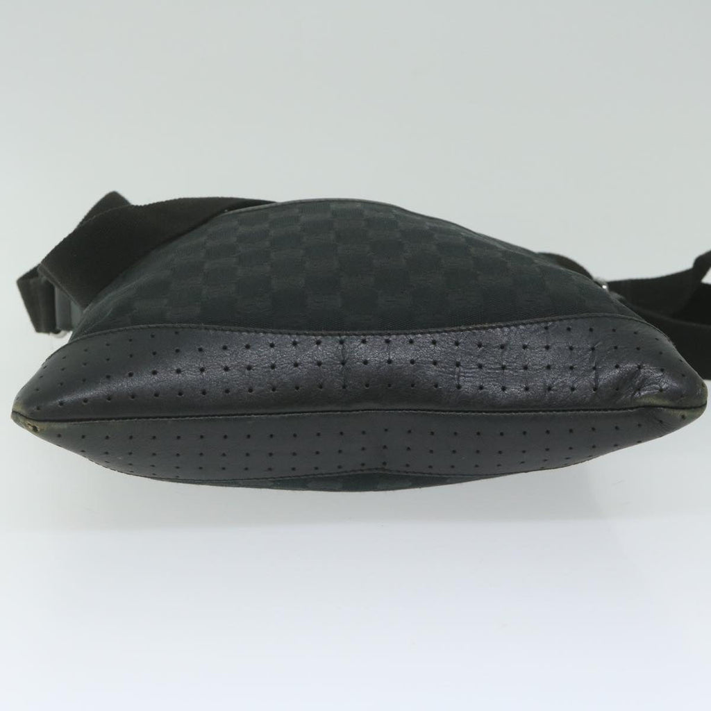 GUCCI GG Canvas Shoulder Bag Black 145857 61849