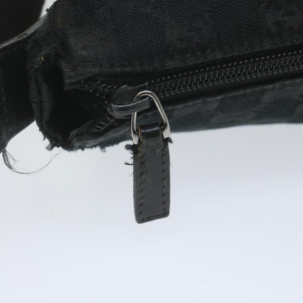 GUCCI GG Canvas Shoulder Bag Black 145857 61849