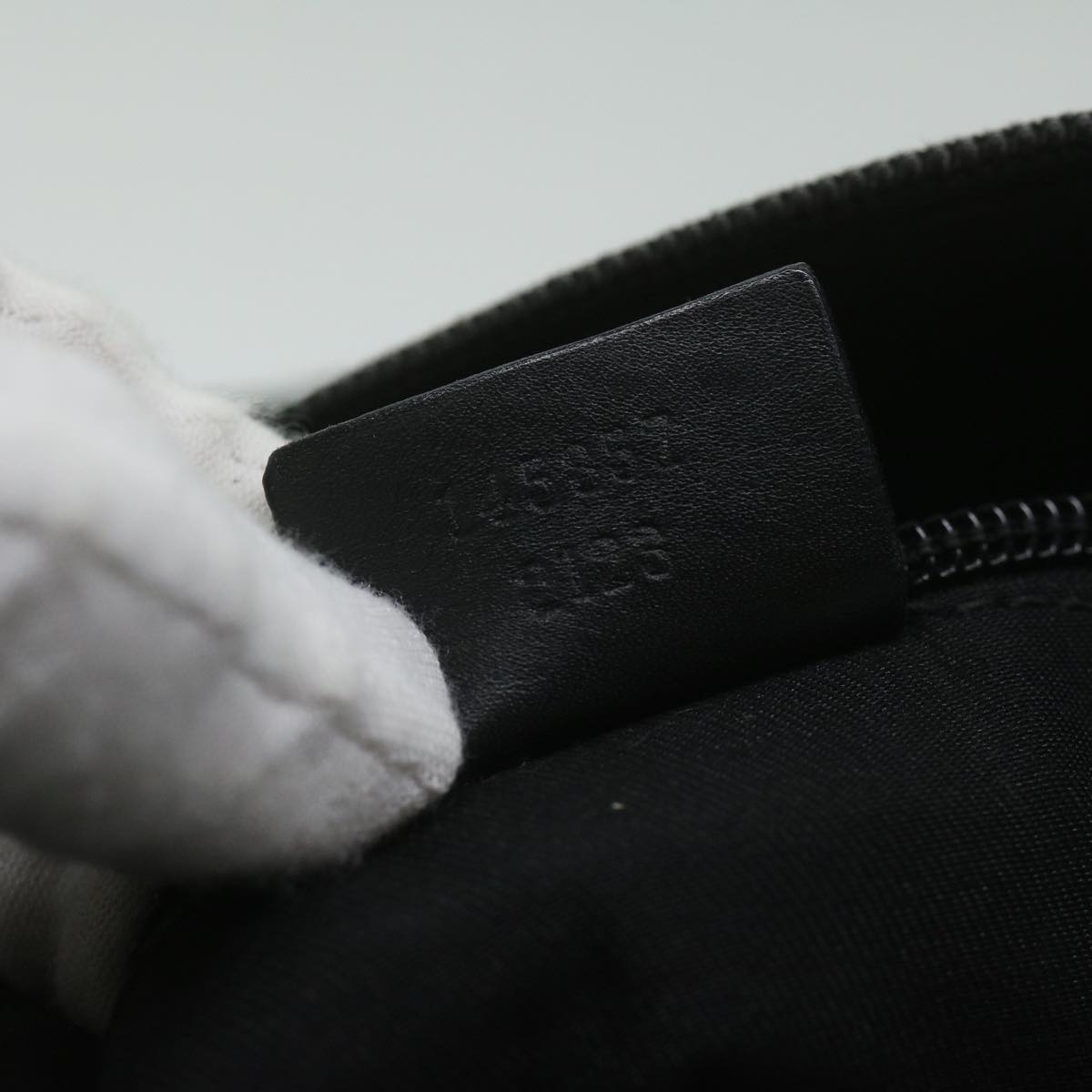 GUCCI GG Canvas Shoulder Bag Black 145857 61849