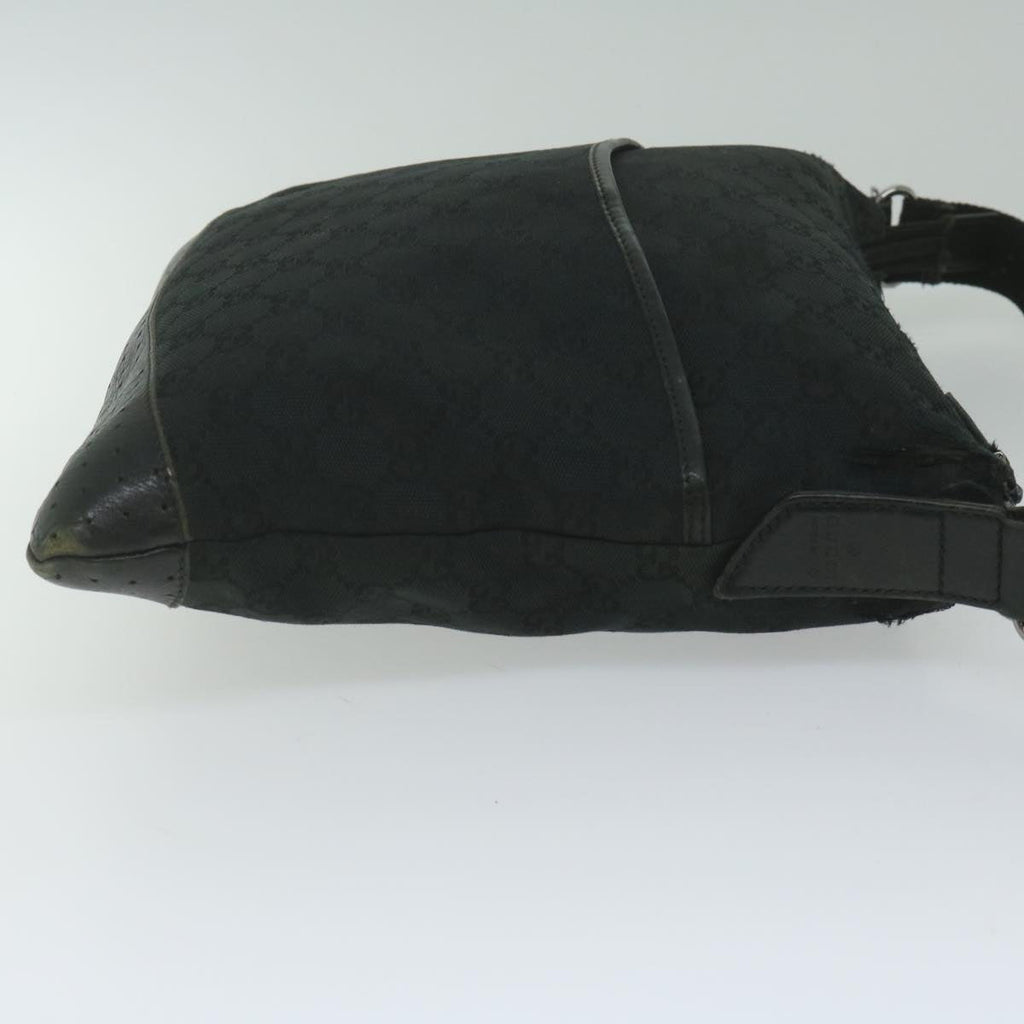 GUCCI GG Canvas Shoulder Bag Black 145857 61849