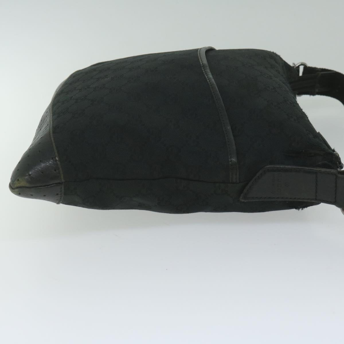 GUCCI GG Canvas Shoulder Bag Black 145857 61849