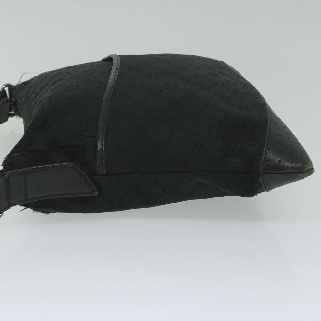 GUCCI GG Canvas Shoulder Bag Black 145857 61849