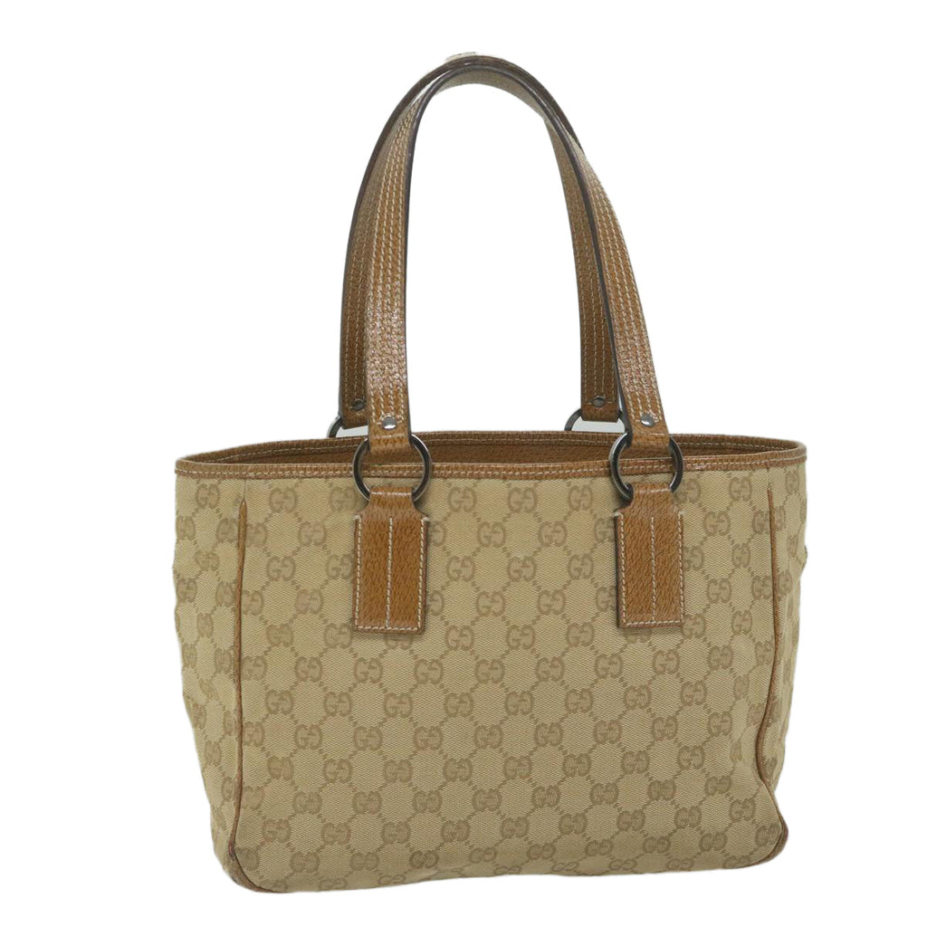 GUCCI GG Canvas Tote Bag Beige 113019 61850