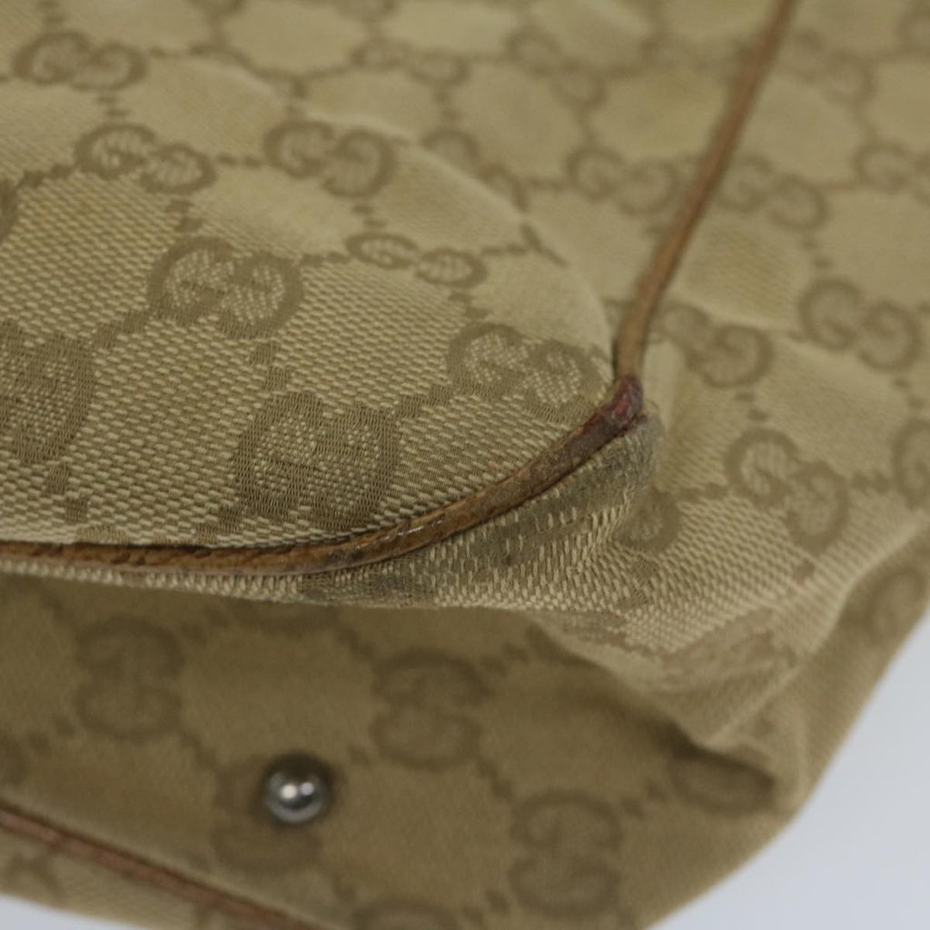 GUCCI GG Canvas Tote Bag Beige 113019 61850