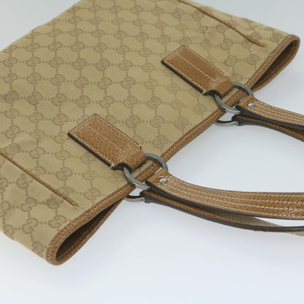 GUCCI GG Canvas Tote Bag Beige 113019 61850