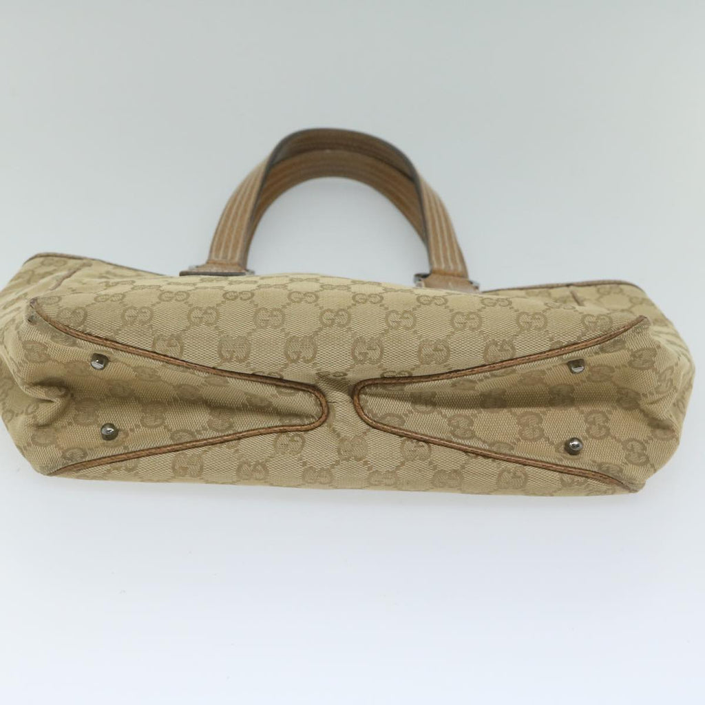 GUCCI GG Canvas Tote Bag Beige 113019 61850