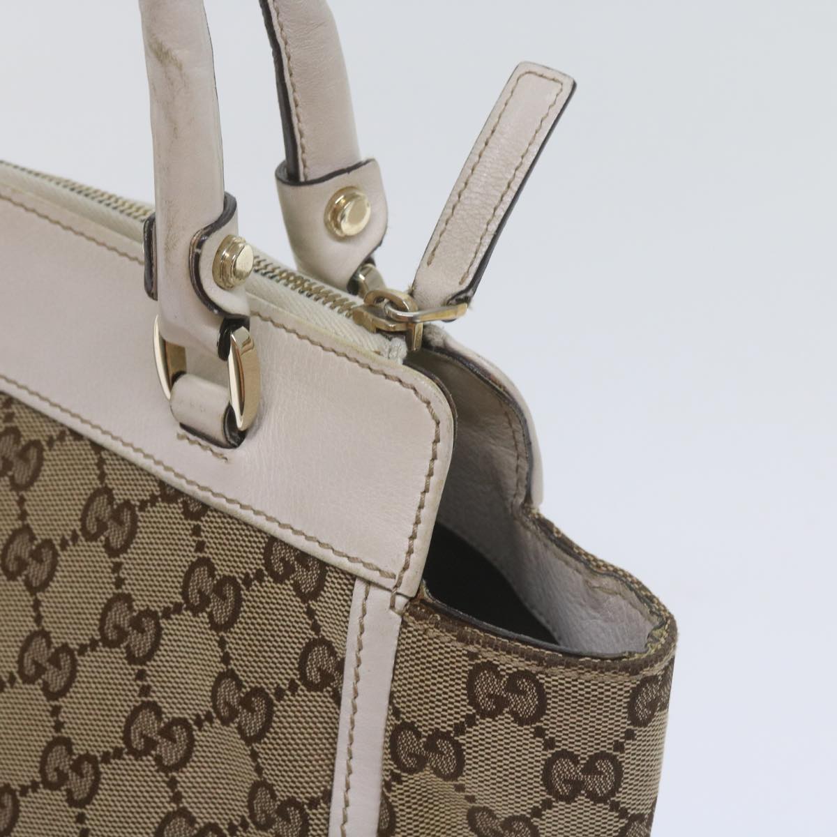 GUCCI GG Canvas Tote Bag Beige 189831 61851
