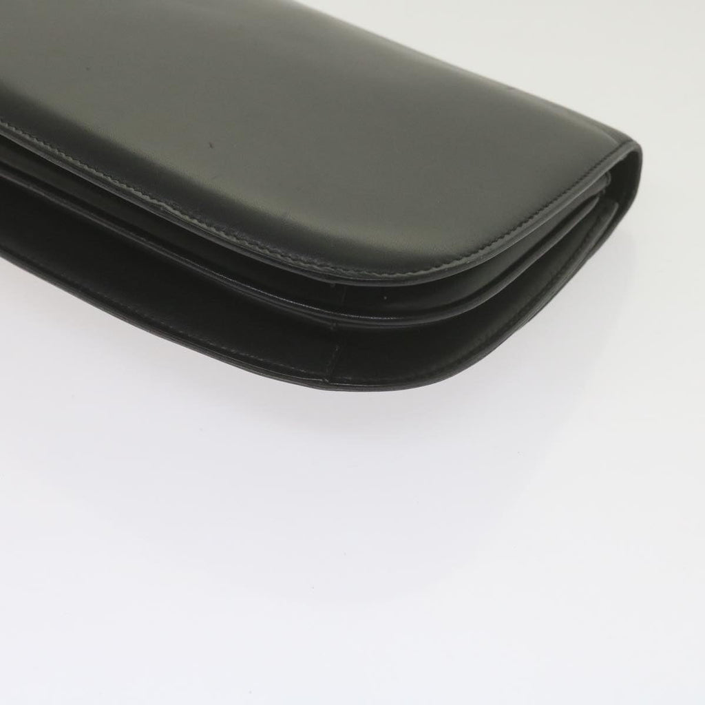 GUCCI Clutch Bag Leather Black 61894