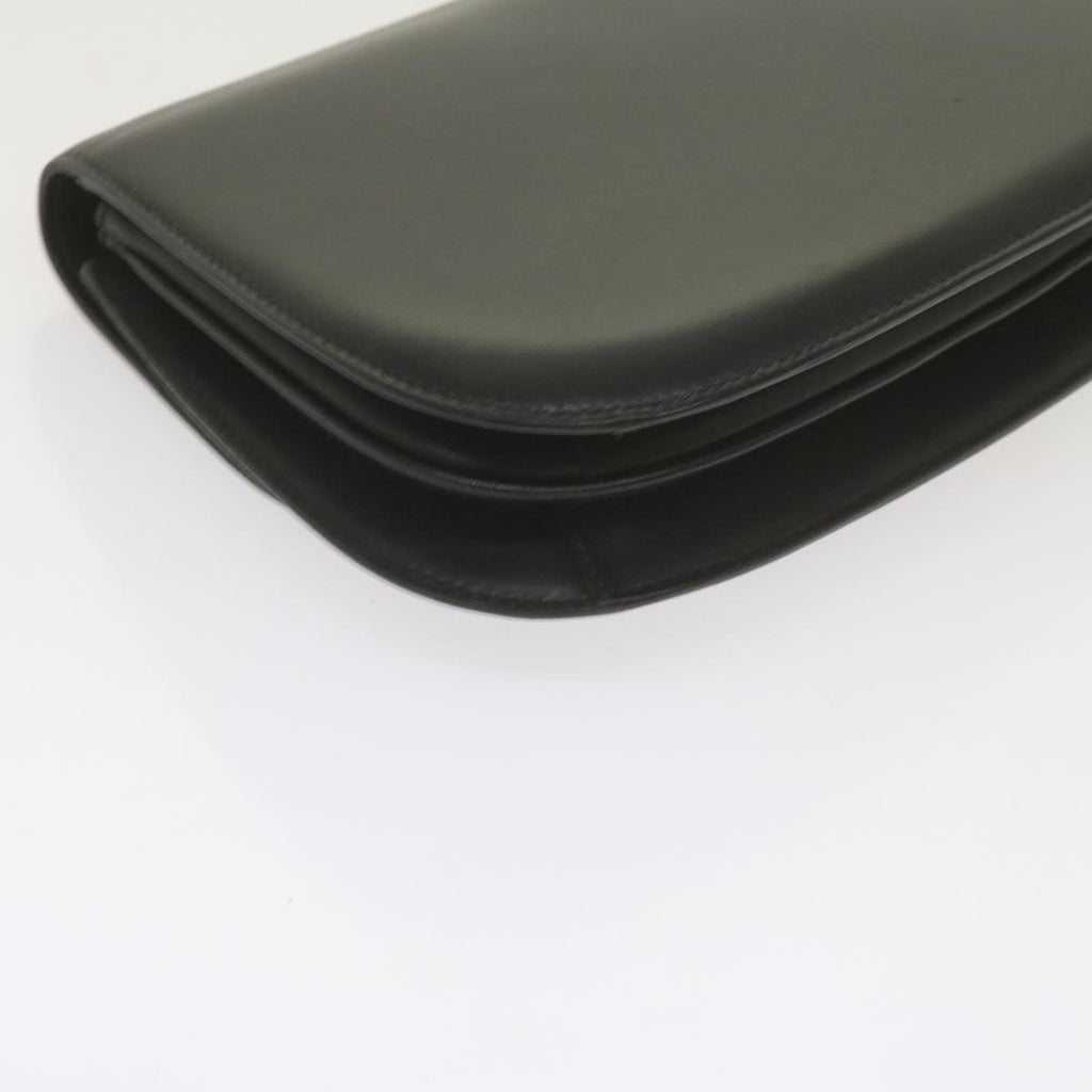 GUCCI Clutch Bag Leather Black 61894