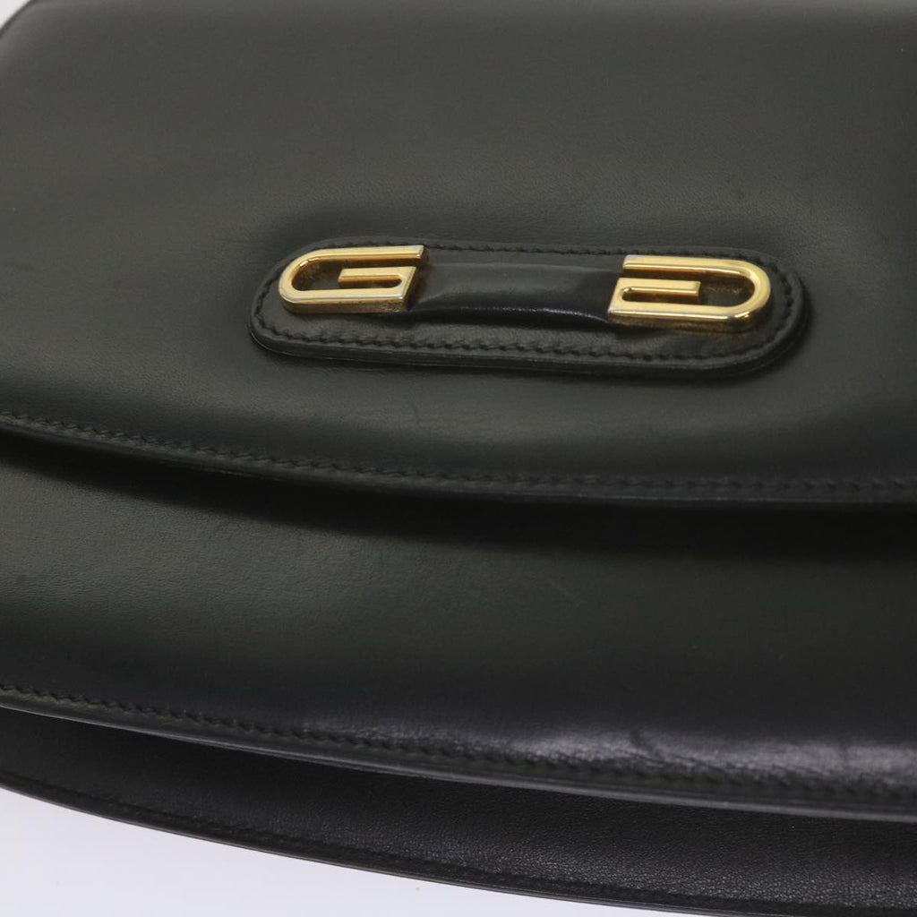 GUCCI Clutch Bag Leather Black 61894