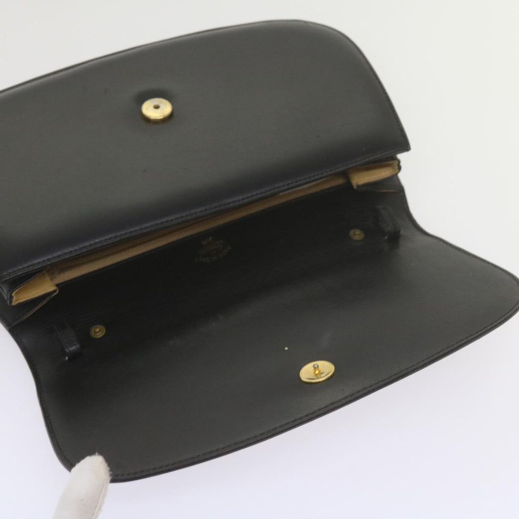 GUCCI Clutch Bag Leather Black 61894