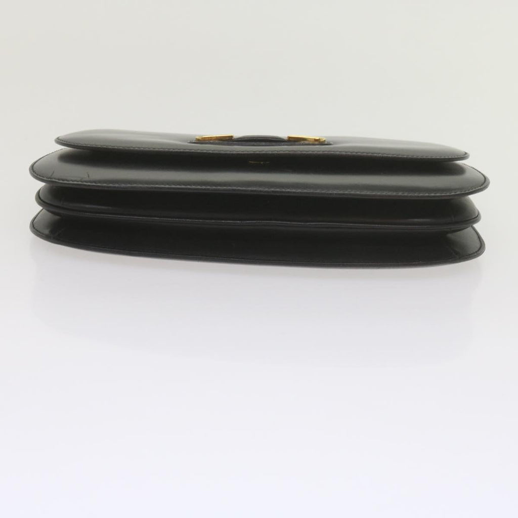 GUCCI Clutch Bag Leather Black 61894