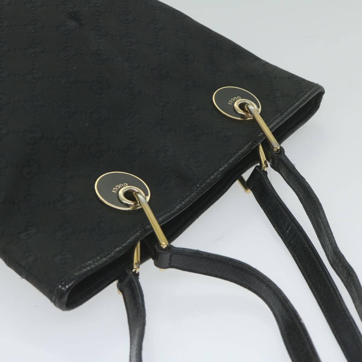 GUCCI GG Canvas Tote Bag Black 120840 61899