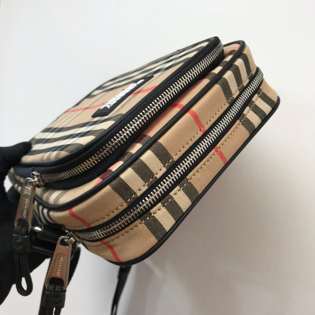 BB Vintage Check And Crossbody Bag For Men, Bags 8.7in/22cm