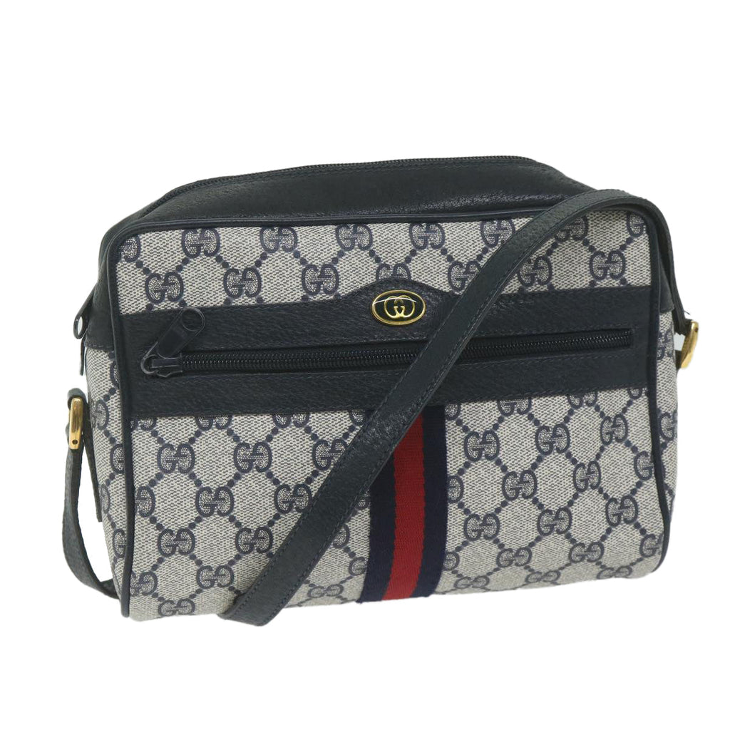 GUCCI GG Supreme Sherry Line Shoulder Bag Red Navy 56 02 004 61931