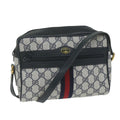 GUCCI GG Supreme Sherry Line Shoulder Bag Red Navy 56 02 004 61931