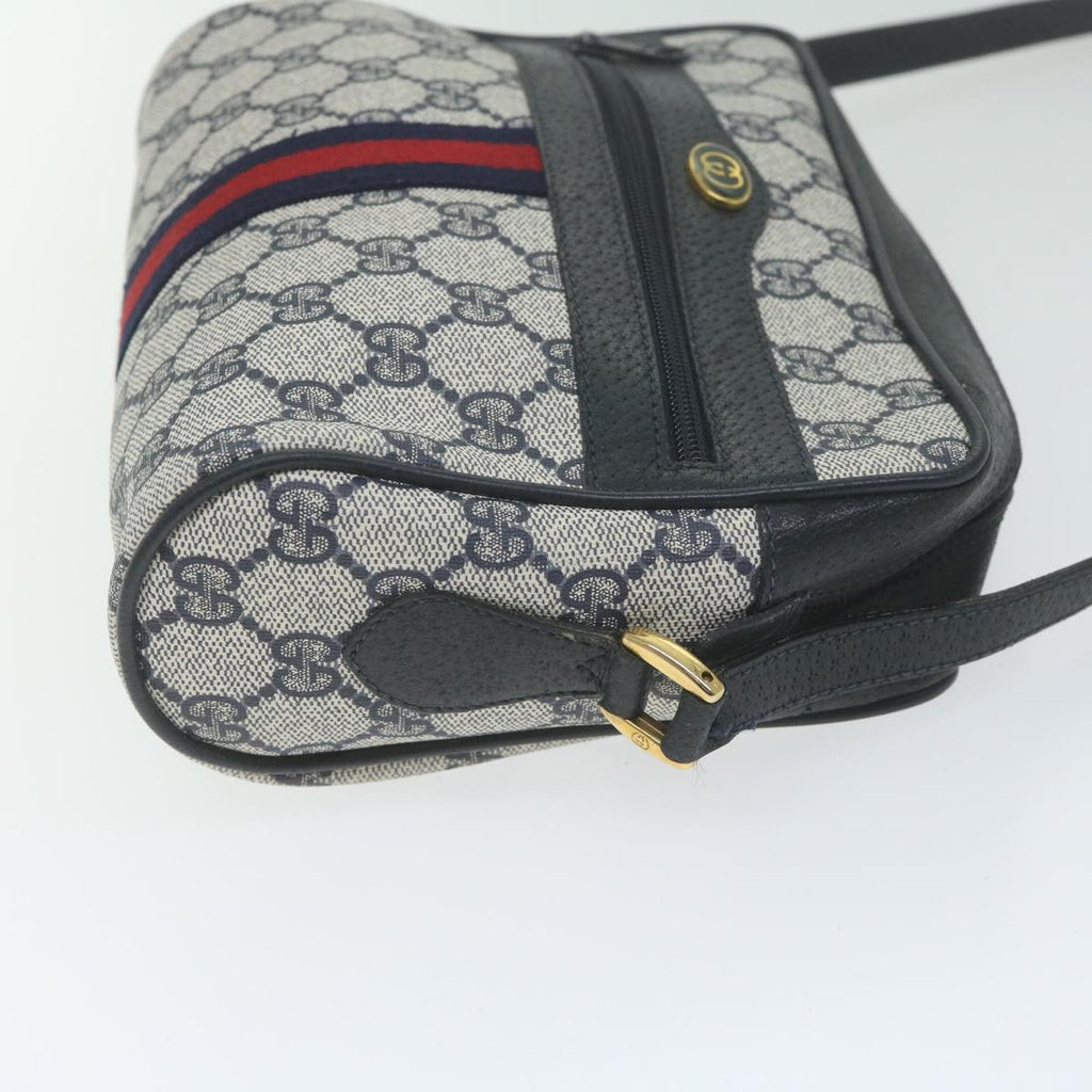 GUCCI GG Supreme Sherry Line Shoulder Bag Red Navy 56 02 004 61931