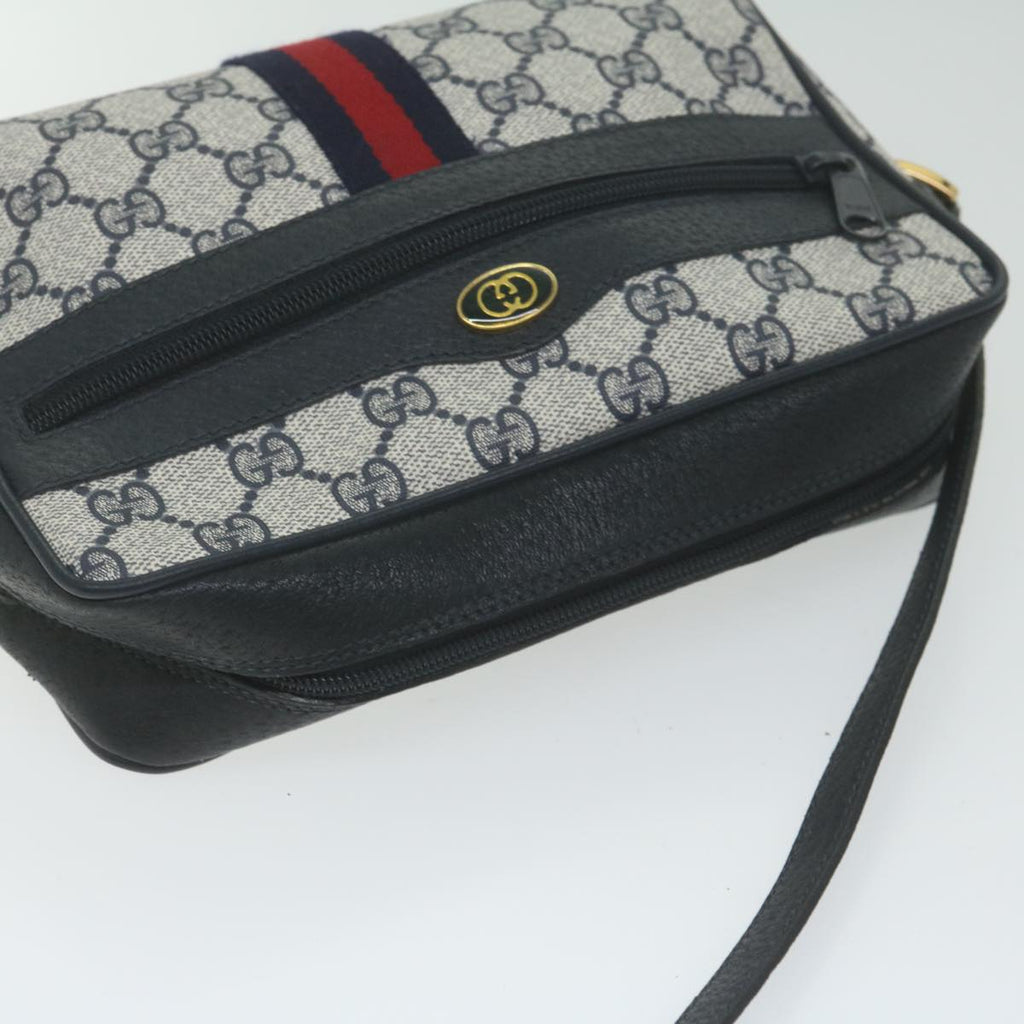 GUCCI GG Supreme Sherry Line Shoulder Bag Red Navy 56 02 004 61931