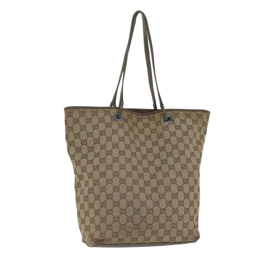 GUCCI GG Canvas Tote Bag Beige 31243 61956