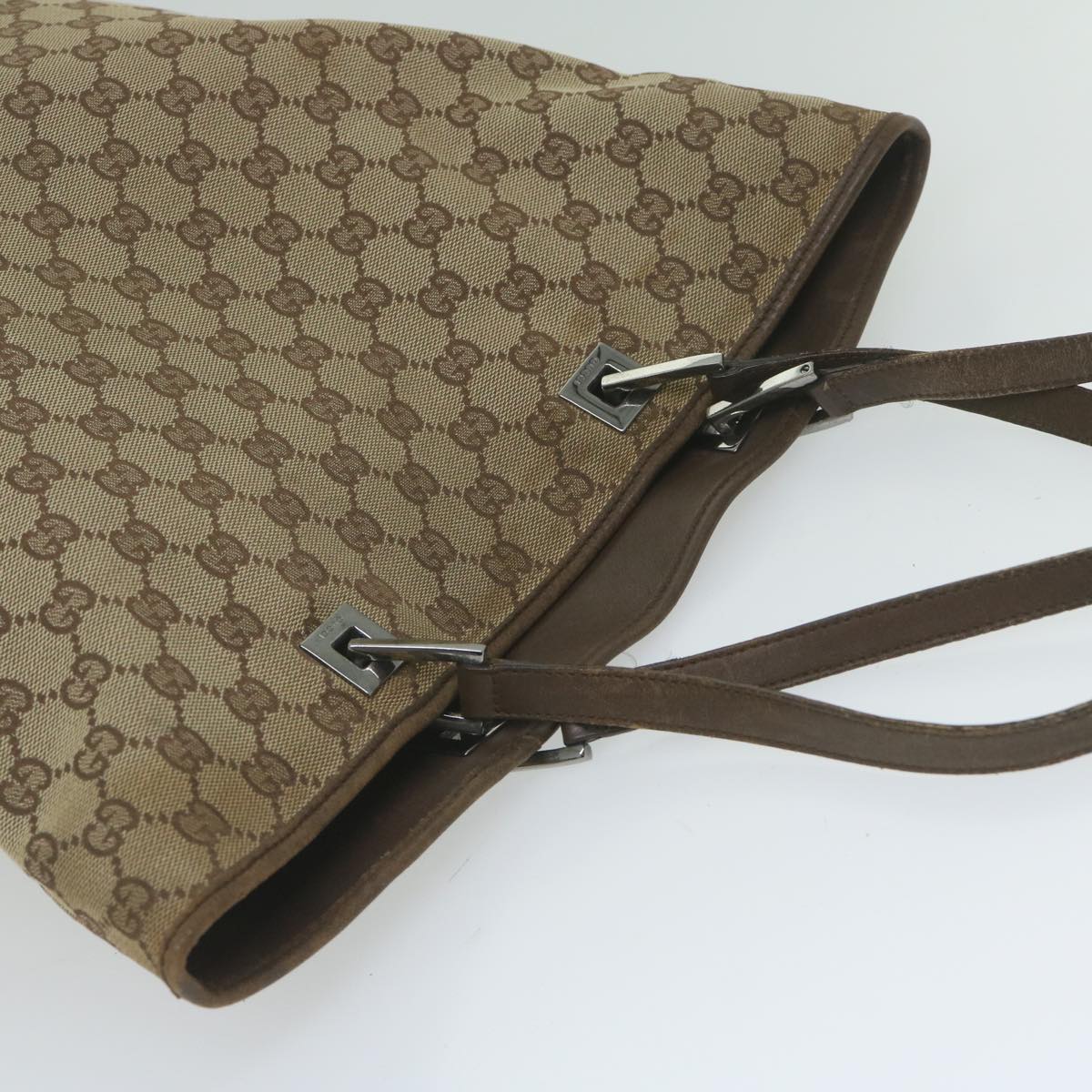 GUCCI GG Canvas Tote Bag Beige 31243 61956