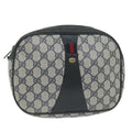 GUCCI GG Supreme Sherry Line Clutch Bag Navy Red 89 01 034 61992