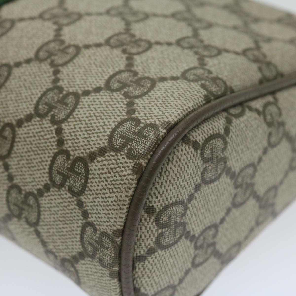 GUCCI GG Supreme Web Sherry Line Clutch Bag Beige Red Green 63 01 012 61993