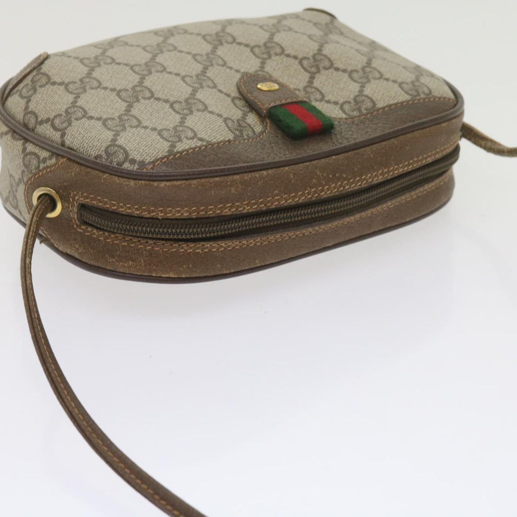 GUCCI GG Supreme Web Sherry Line Shoulder Bag Beige Red 89 02 066 61995