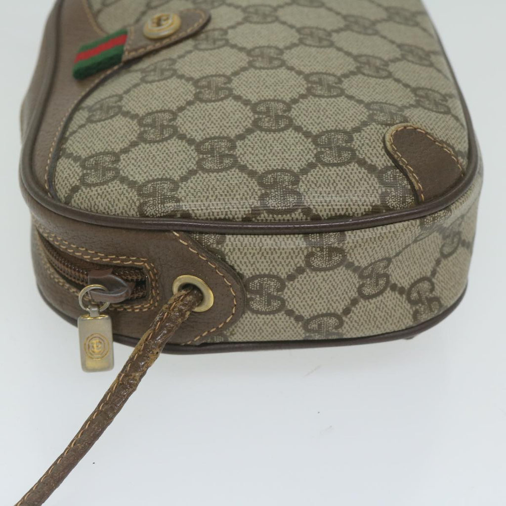 GUCCI GG Supreme Web Sherry Line Shoulder Bag Red Beige 89 02 066 61996
