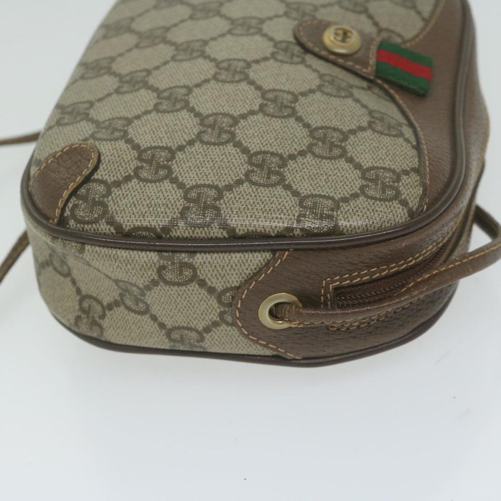 GUCCI GG Supreme Web Sherry Line Shoulder Bag Red Beige 89 02 066 61996